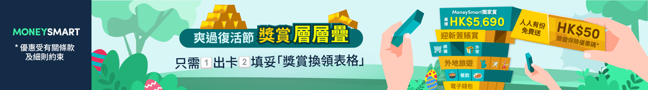 MoneySmart 2025【爽過復活節🐣 獎賞層層疊!】信用卡推廣活動banner